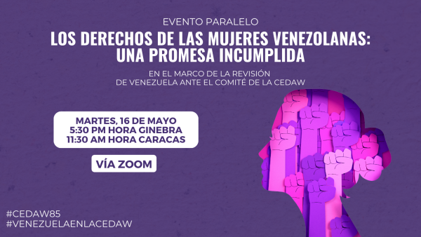 Evento: Los derechos de las mujeres venezolanas: una promesa incumplida