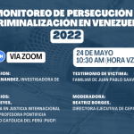 Presentación del monitoreo de persecución y criminalización del año 2022