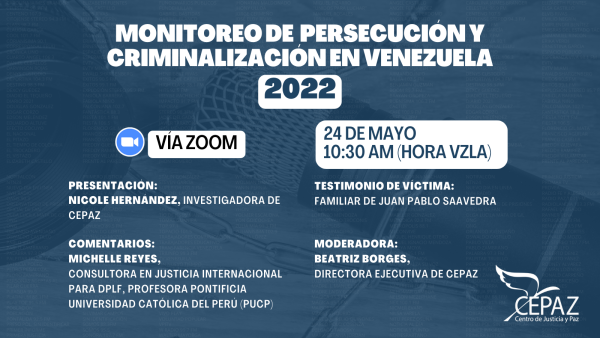 Presentación del monitoreo de persecución y criminalización del año 2022